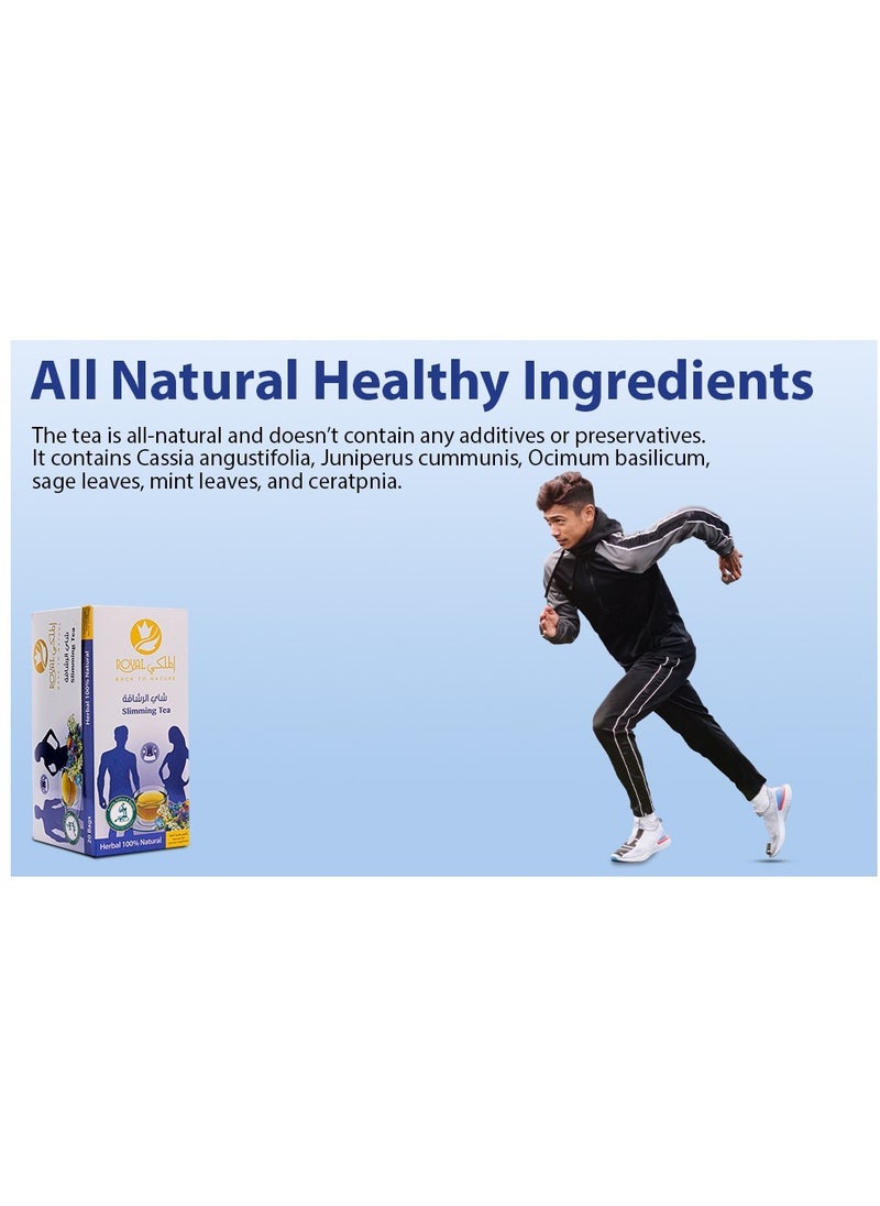 Al Malaky Royal - Slimming Natural Herbal Tea Bags 20 Pieces Pack of 5 - Image 1