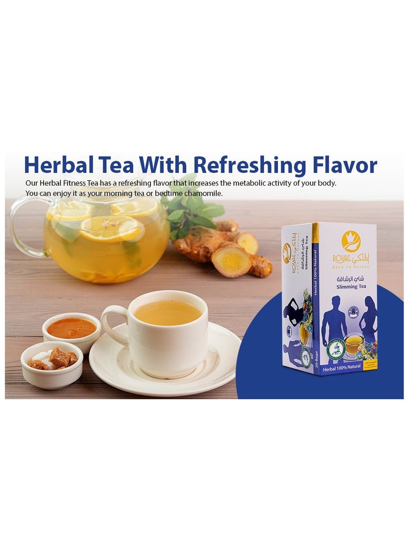 Al Malaky Royal - Slimming Natural Herbal Tea Bags 20 Pieces Pack of 5 - Image 1