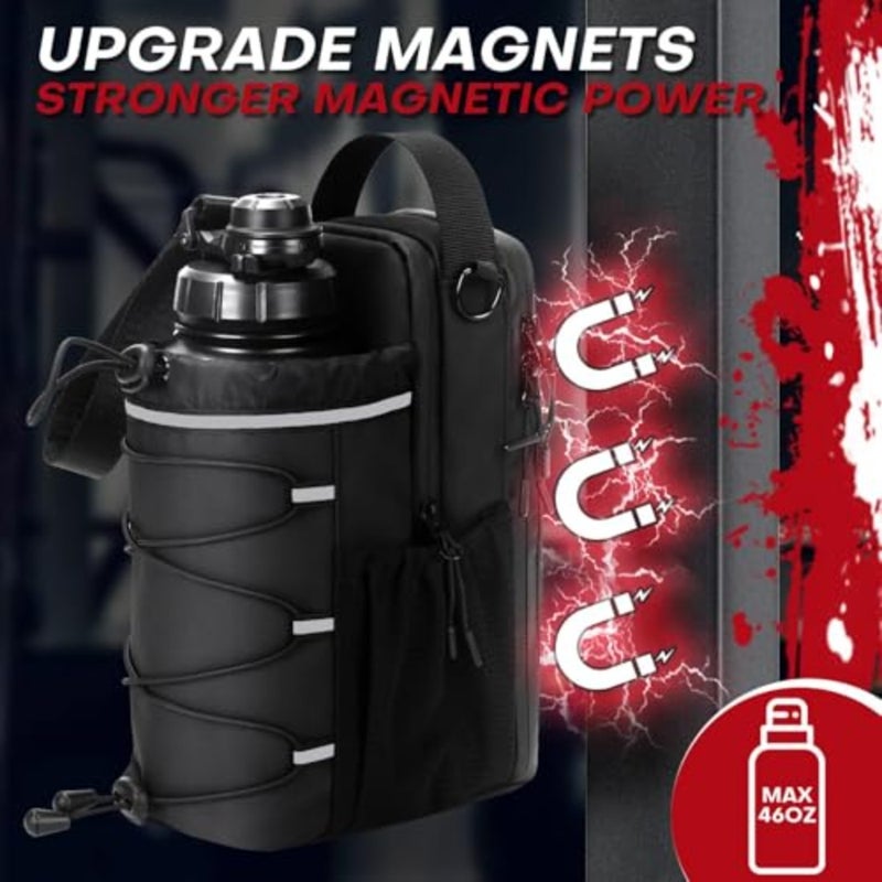 Magnetic Gym Bag, Magnetic Water Bottle Bag for Men and Woman with Phone Pockects, Sports and Travel - Image 2