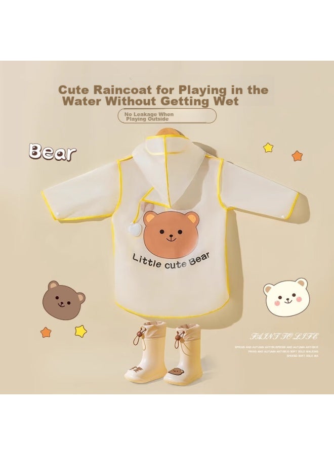 Daddy Pig Zhubaba Children's Raincoat For Boys And Girls Aged 3-6, Kindergarten Kids, Toddlers, School Use, Full Body Waterproof Poncho Yellow Xxl - Image 1