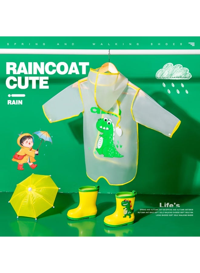 Daddy Pig Zhubaba Children's Raincoat For Boys And Girls Aged 3-6, Kindergarten Kids, Toddlers, School Use, Full Body Waterproof Poncho Yellow Xxl - Image 3