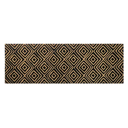 ATMAH Diamond Weave Design Coir Door Mat Runner 120 x 40 cm | Anti Slip PVC Backing | Dirt Trapper | Indoor & Covered Outdoor Entrance Mat - Image 5
