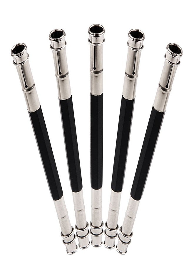 GTHER 5PCS Double Head Pencil Extender, Adjustable Art Pencil Lengthener Holder with Aluminum Handle for Colored Pencils Crayon School Office Supplies, Black - Image 1