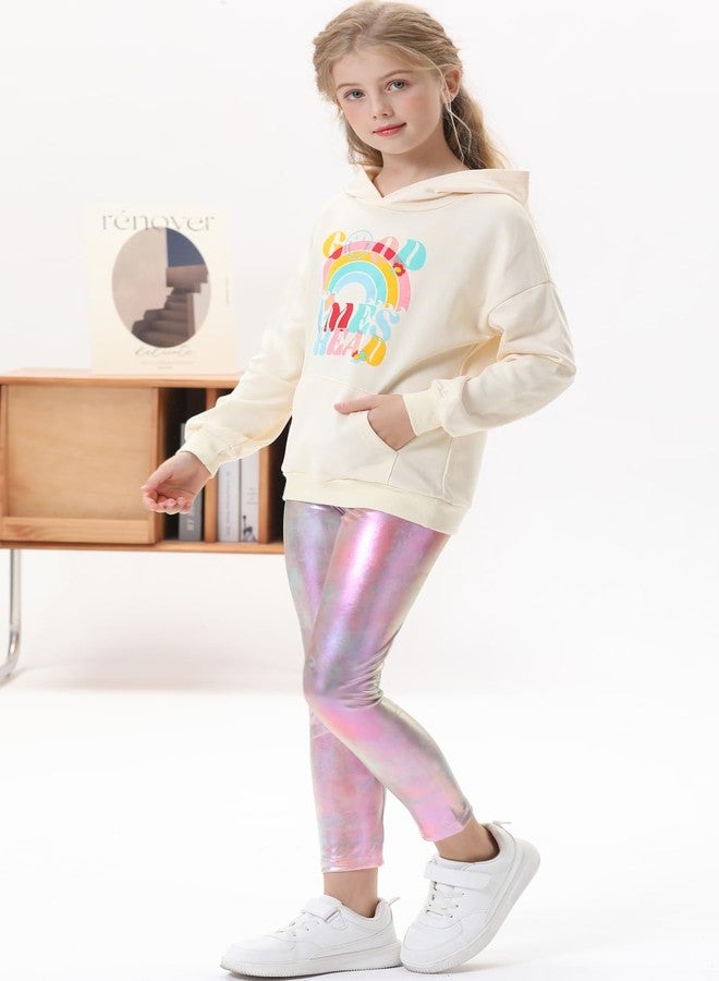 Frogwill Little Girls Tie Dye Mermaid Scale Leggings Fish Pants 5/6Y Pink, Pink, 5-6 Years - Image 5
