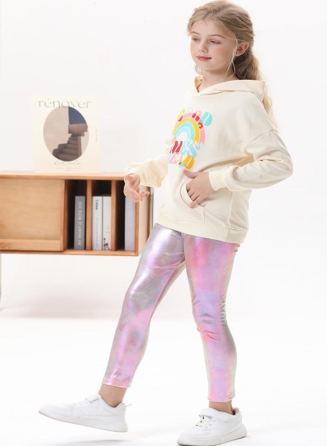 Frogwill Little Girls Tie Dye Mermaid Scale Leggings Fish Pants 5/6Y Pink, Pink, 5-6 Years - Image 4