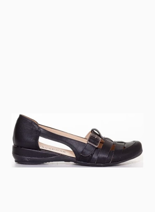 Slices Shoes Buckle Black Women's Ballerinas - Image 1