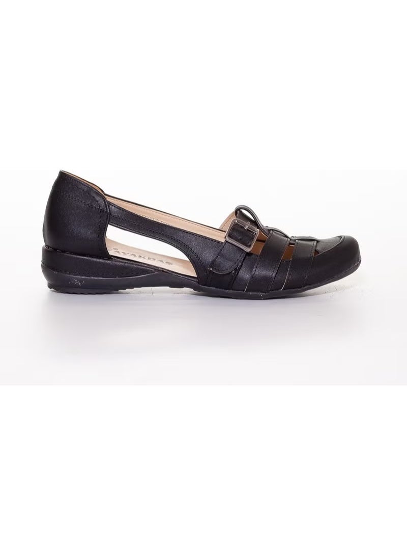 Slices Shoes Buckle Black Women's Ballerinas - Image 2