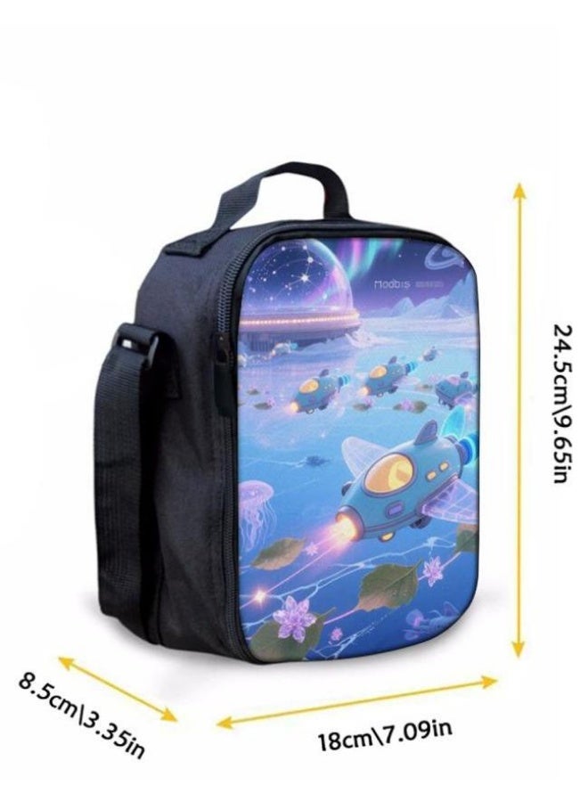 واضح من النار حقيبة ظهر + حقيبة يد + حقيبة قرطاسية | هدية موسم العودة إلى المدرسة / عطلة | مجموعة حقيبة كرتونية من ثلاث قطع، سهلة التعامل مع المناسبات المختلفة (الطلاب والأطفال ونزهات الأصدقاء وتسلق الجبال والمدرسة وما إلى ذلك) - 10 - Image 3