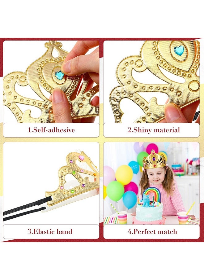 Peachjoy DIY Crown Set, 44 Pcs Birthday Foam Crowns Set for Kids Princess Tiaras Crowns Diamond Sticker Making Kits Kids' Party Supplies  - Image 3