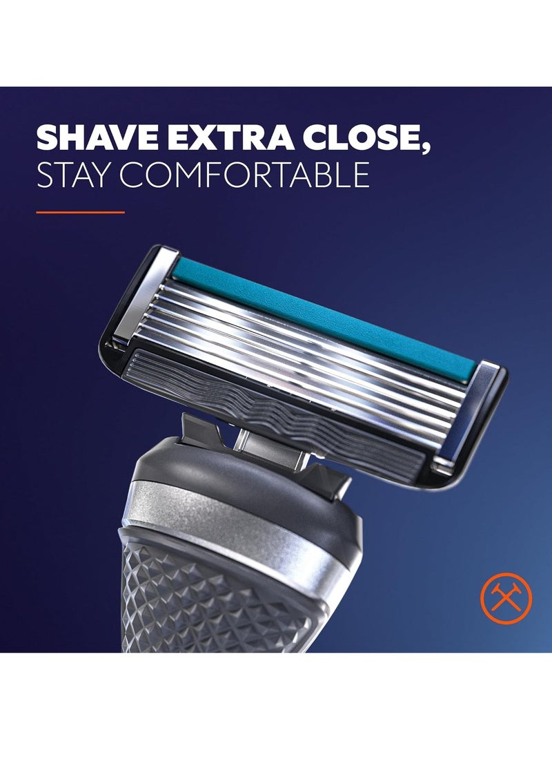 DOLLAR SHAVE CLUB Dollar Shave Club | 6 Blade Razor Refills (8 Pack) | 6 Stainless Steel Blades for a Close & Comfortable Shave, 1 One Wipe Charlies  - Image 2