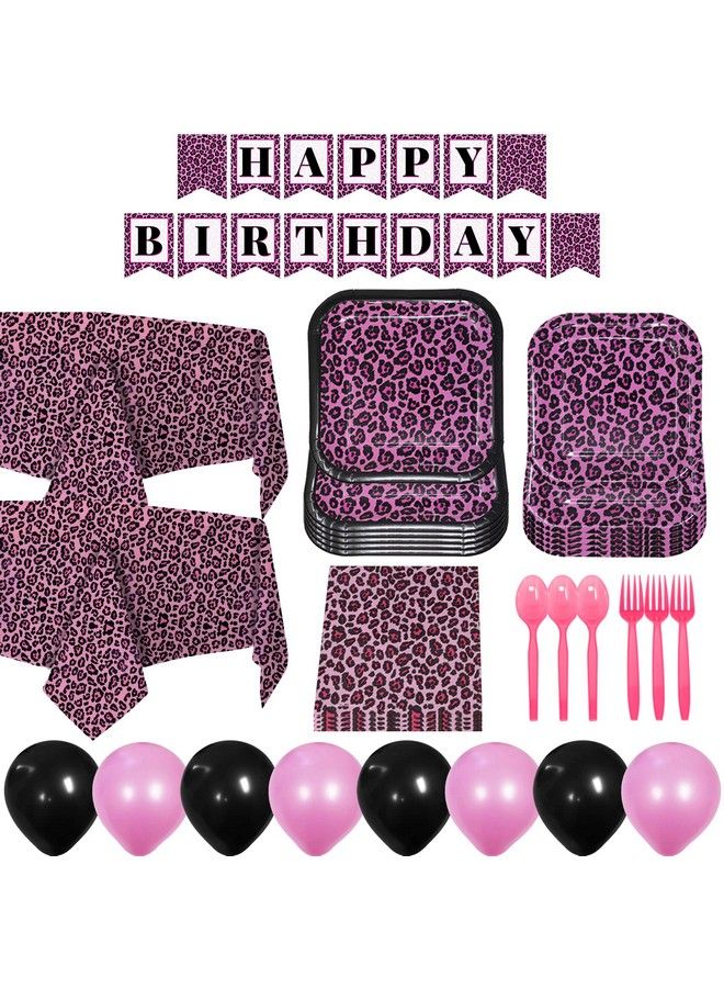 Blue Orchards Pink Leopard Deluxe Party Supplies Packs (123 Pieces For 16 Guests) Pink Leopard Party Decorations Pink Birthday Cheetah Birthday Cheetah Party Two Wild Birthday For Girls Blue Orchards - Image 4