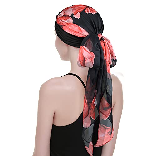 FocusCare Cancer Headwrap Scarf Caps For Women Chemo Sleep Beanie Party Headcover - Image 2