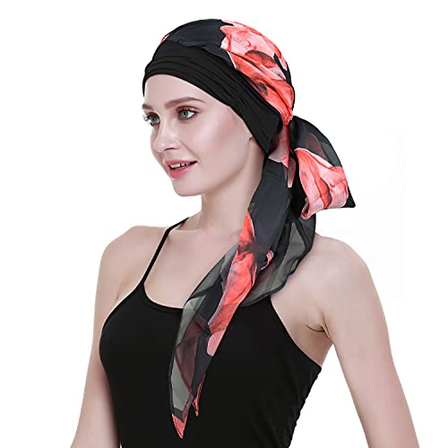FocusCare Cancer Headwrap Scarf Caps For Women Chemo Sleep Beanie Party Headcover - Image 1