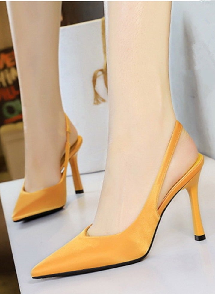 بيج تري المرأة مغلقة أشارت إصبع القدم كعب عالي مع أحزمة الكاحل ساندال مضخات لون الخزج 9.5CM - Image 3