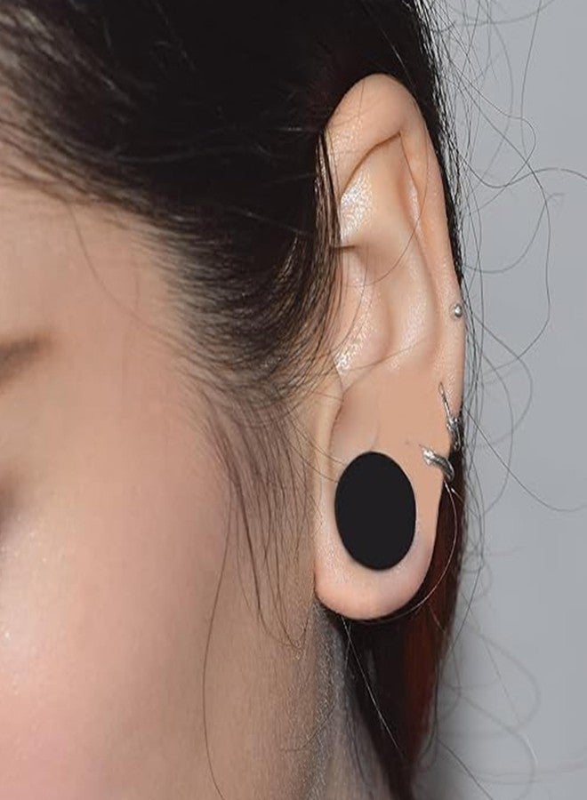 Ocptiy 25mm Black Silicone Gauges Tunnels Plugs for Ears Stretching Kit Platic Rubber Ear Soft Tunnels Plugs for Ear Double Flare Gauges Size 25 mm Piercing Jewerly Women Men 1 inch - Image 5