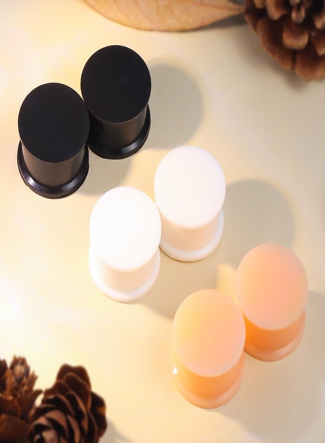 Ocptiy 25mm Black Silicone Gauges Tunnels Plugs for Ears Stretching Kit Platic Rubber Ear Soft Tunnels Plugs for Ear Double Flare Gauges Size 25 mm Piercing Jewerly Women Men 1 inch - Image 3