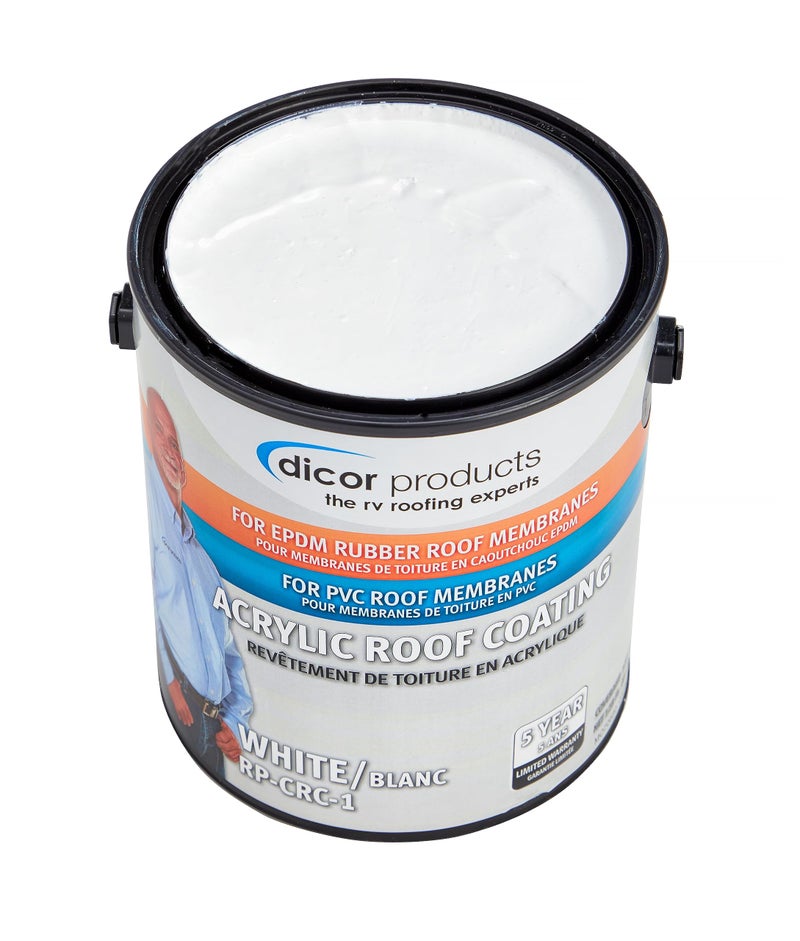 Dicor ديكور RP-CRC-1 طلاء أكريليك مطاط EPDM الجزء 2 - أبيض، 1 جالون - Image 2