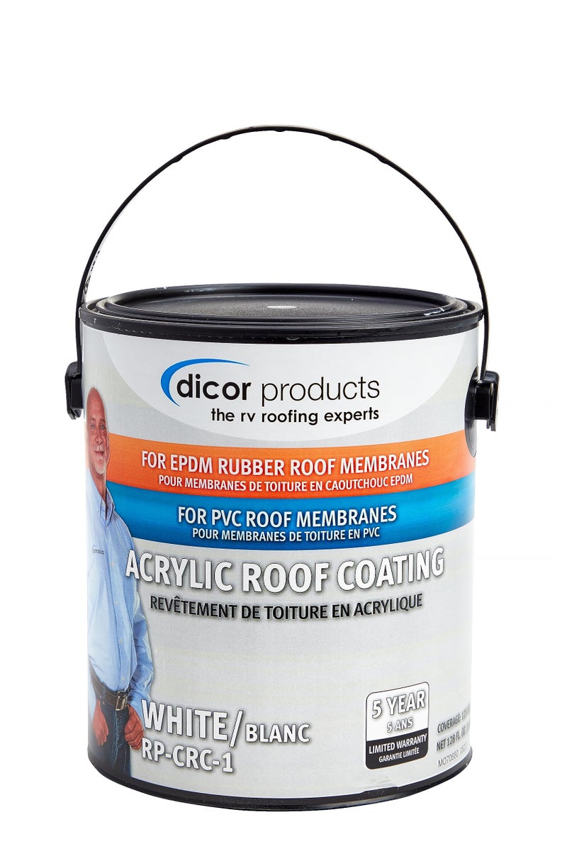 Dicor ديكور RP-CRC-1 طلاء أكريليك مطاط EPDM الجزء 2 - أبيض، 1 جالون - Image 4