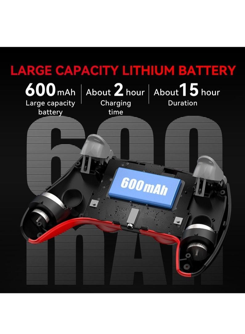 P08 Wireless Game Controller for PS4 slim/pro and PC Gaming, Dual Vibration Gamepad with Six-Axis Gyro Joystick, Kid's Gift - Image 4