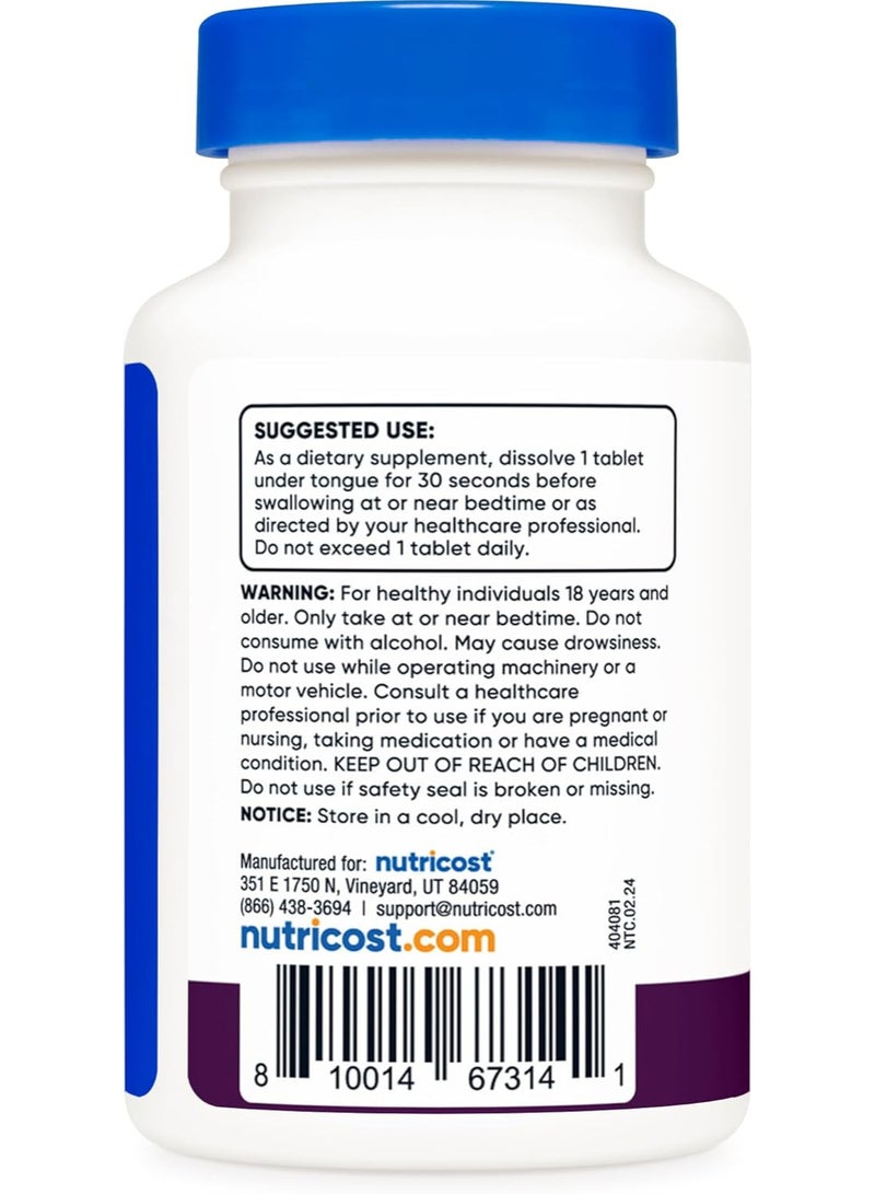 Nutricost Melatonin 5mg, 240 Fast Dissolve Tablets (Mixed Berry Flavor) - Non-GMO, Gluten Free - Image 3