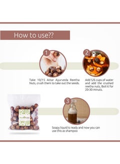 ATTAR AYURVEDA Dried Reetha Nuts/Soapnuts For Hair (500 Grams, Whole) | 100% Natural, Preservative Free | Selected Quality  - Image 5