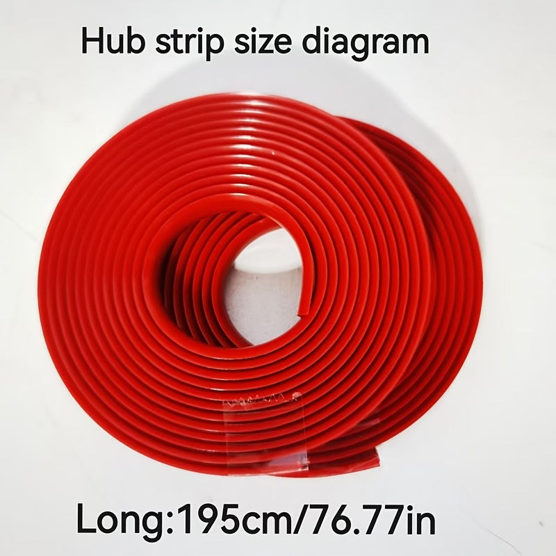Car Wheel Hub Protection Rings 2pcs Orange ABS Nylon Toughness - Image 2