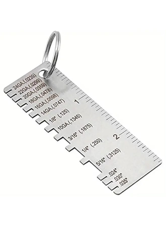 Stainless Steel Welding Thickness Gauge Corrosion Resistant Metal Sheet Size Inspection Tool 1pc - Image 1