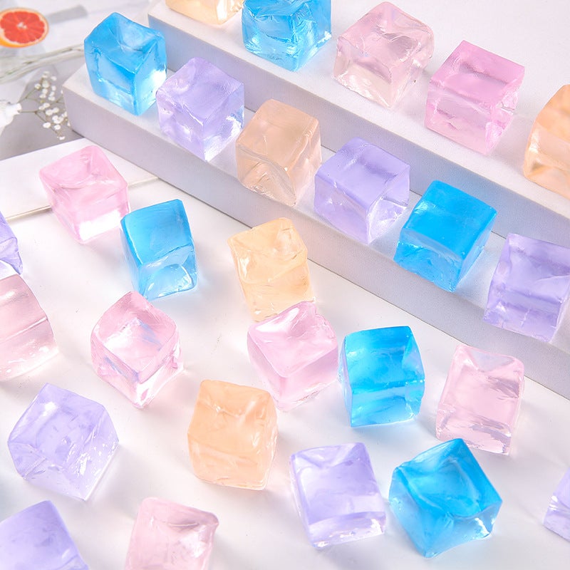 Children's Creative Simulation Ice Cube Shape Squishy Slow Rebound Ice Cube Toy Sticky Fun Small Toy Desktop  Decoration - Image 4