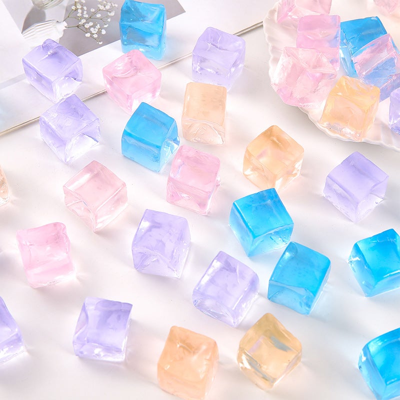 Children's Creative Simulation Ice Cube Shape Squishy Slow Rebound Ice Cube Toy Sticky Fun Small Toy Desktop  Decoration - Image 3