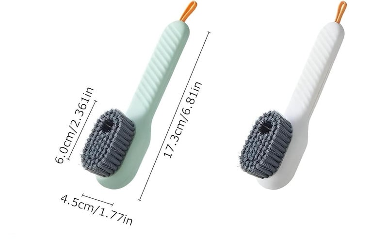 2 Pieces Reservoir Cleaning Brush for Liquid and Detergent Multi Color Practical Design Ergonomic Handle Helps Remove Stains and Dirt from Shoes and Bags - Image 5