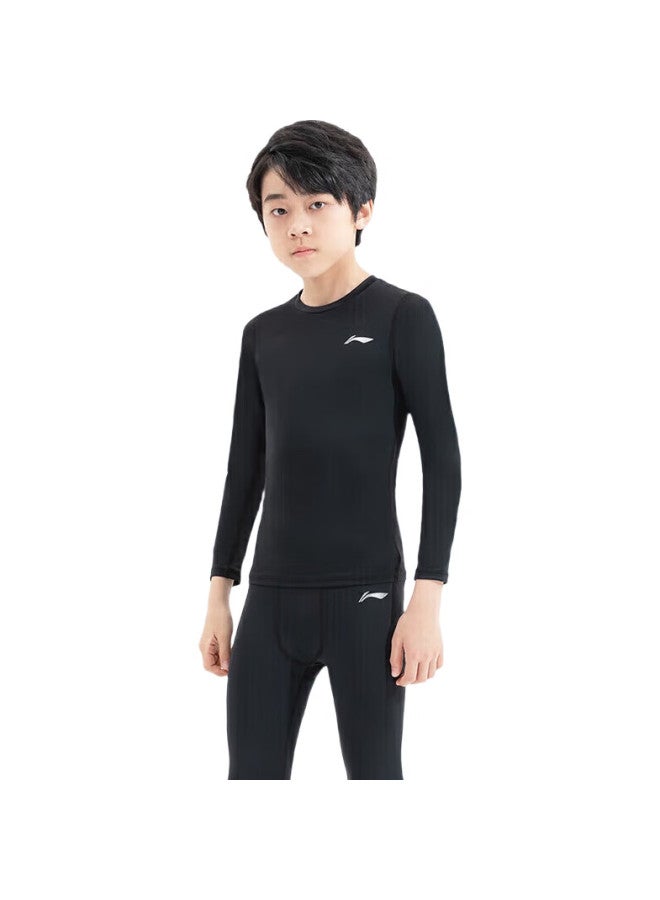 Li-Ning سروال ضيق سريع الجفاف للأطفال، زي تدريب كرة السلة وكرة القدم، قميص ضيق للأولاد والبنات، ملابس للجري والبادمنتون - Image 1