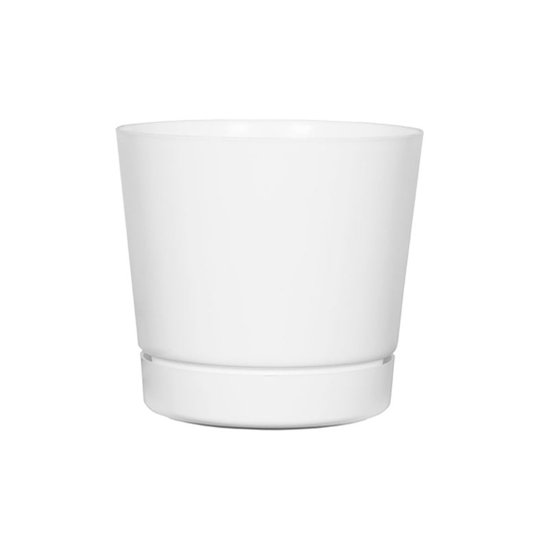 Root & Vessel Novelty Majestic Full Depth Cylinder Pot, Glossy White, 12-Inch (10122) - Image 1