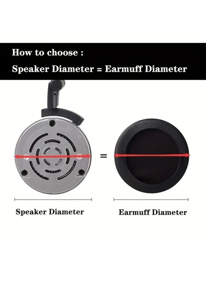 75mm 2PCS PU Leather Headphone Ear Cushions Anti Noise Protective Pads Chic Design - Image 4