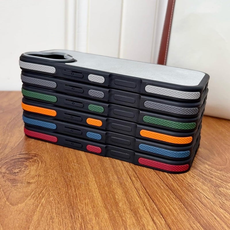 Denim Fabric Jean Anti-Slip Frame Compatible with iPhone Case (iPhone 13,Blue) - Image 5