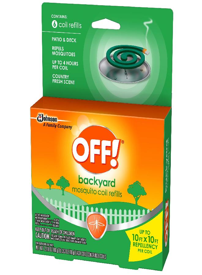 Off! Country Fresh Scent Mosquito Coil III Refills, 6 refills (Pack of 4) - Image 3