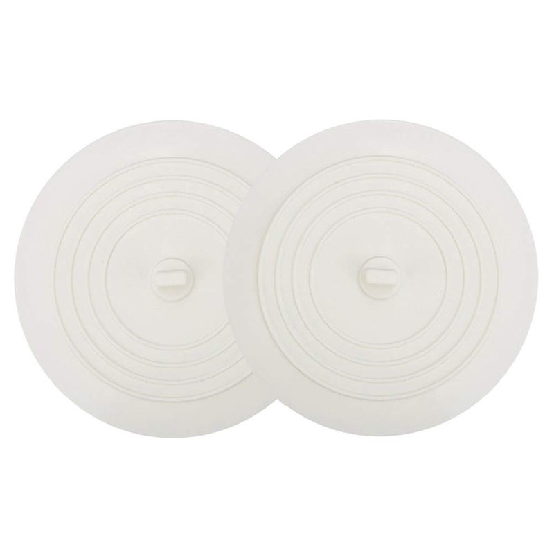 V-TOP Tub Stopper 2 Pack, 6 inches Large Silicone Drain Plug Hair Stopper Flat Suction Cover for Kitchen Bathroom and Laundry - Image 1