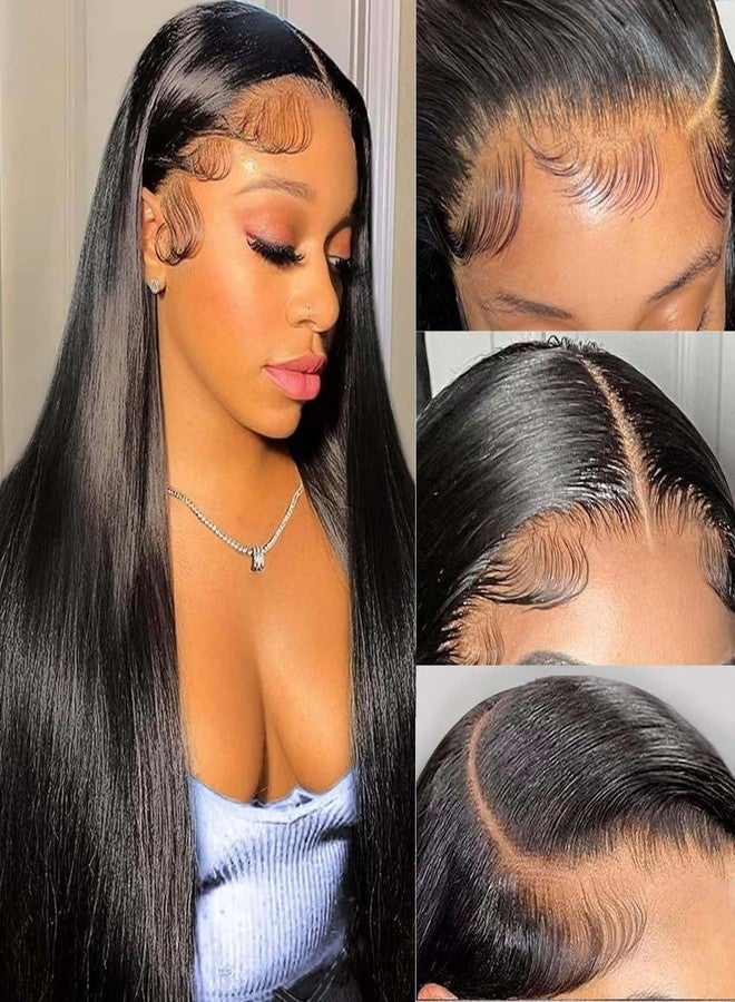 New You NewYou 26 Inch Straight Lace Front Wigs Human Hair Pre Plucked for Black Women 13x4 Lace Frontal Wigs Human Hair 200 Density Glueless Wigs Human Hair - Image 3