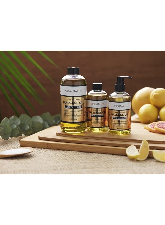 Cosmetasa Massage Oil Set - Arnica & Peppermint Sore Muscle Relief, Cellulite & Lavender Body Massage Oils - Gua Sha Therapy - Image 5