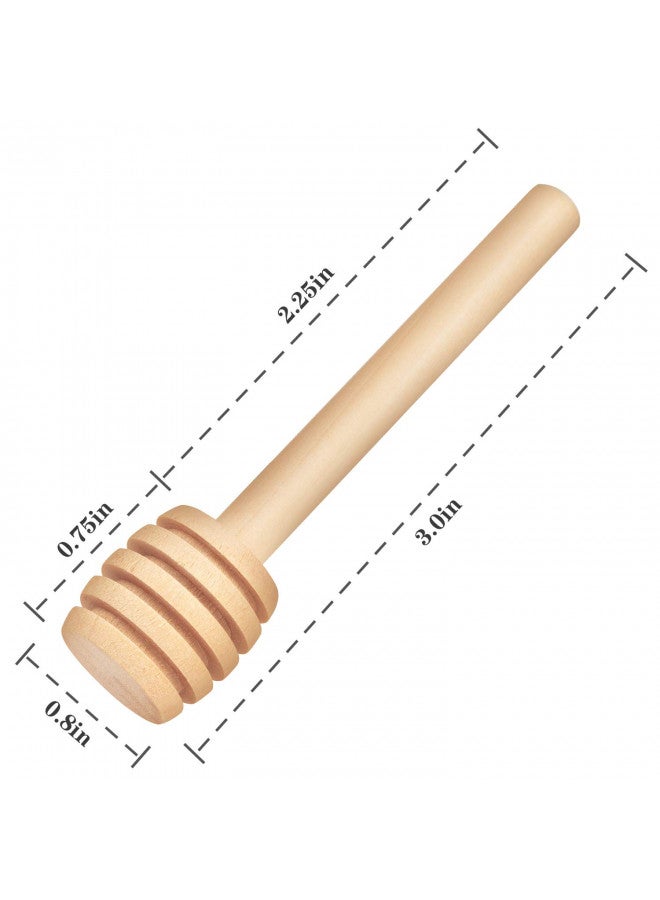 FFNIU 20Pcs Honey Dipper Sticks - Wooden Honey Dipper, 3 Inch Mini Honeycomb Stick, Honey Stirrer Stick for Honey Jar Dispense Drizzle Honey and Wedding Party Gift - Image 5