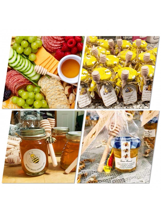FFNIU 20Pcs Honey Dipper Sticks - Wooden Honey Dipper, 3 Inch Mini Honeycomb Stick, Honey Stirrer Stick for Honey Jar Dispense Drizzle Honey and Wedding Party Gift - Image 3