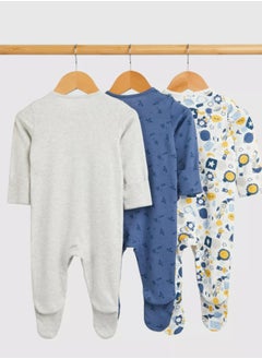 mothercare Space Baby Sleepsuits - 3 Pack  - Image 2