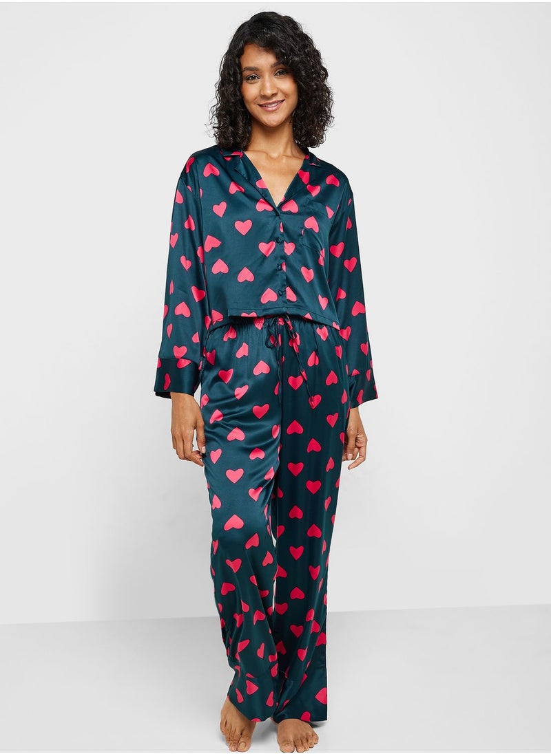 hunkemoller - Heart Print Pyjama - Image 1