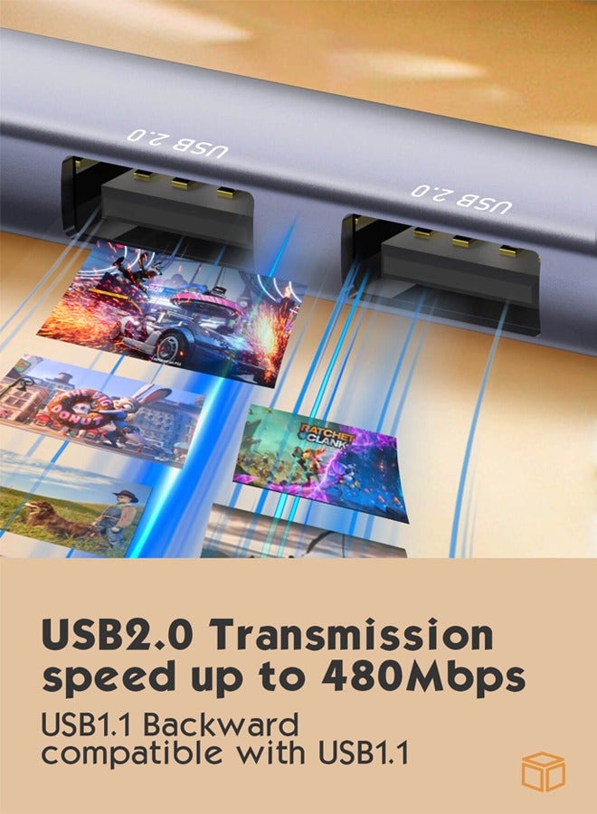 LDNIO 4 in 1 usb c hub station Mini Converter Laptop Docking Station - Image 4