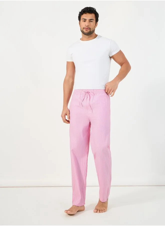 Styli Styli Striped Woven Straight Pyjama