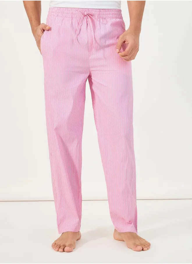 Styli Styli Striped Woven Straight Pyjama