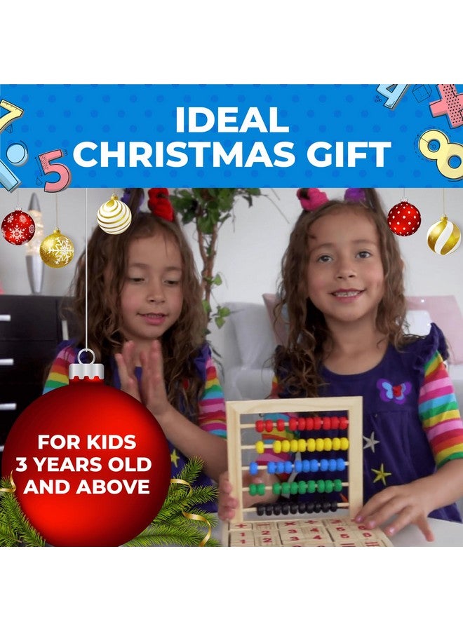 Toysery Abacus for Kids Math Counters, Wooden Educational Counting Toy, Toddler Blocks Kindergarten Toys, Toddler Blocks Toys, 50 Beads and 30 Blocks, Wooden Blocks for Toddlers 1-3 Large - Image 2