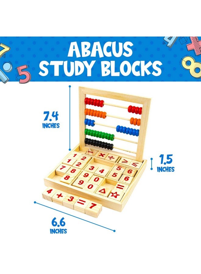 Toysery Abacus for Kids Math Counters, Wooden Educational Counting Toy, Toddler Blocks Kindergarten Toys, Toddler Blocks Toys, 50 Beads and 30 Blocks, Wooden Blocks for Toddlers 1-3 Large - Image 4