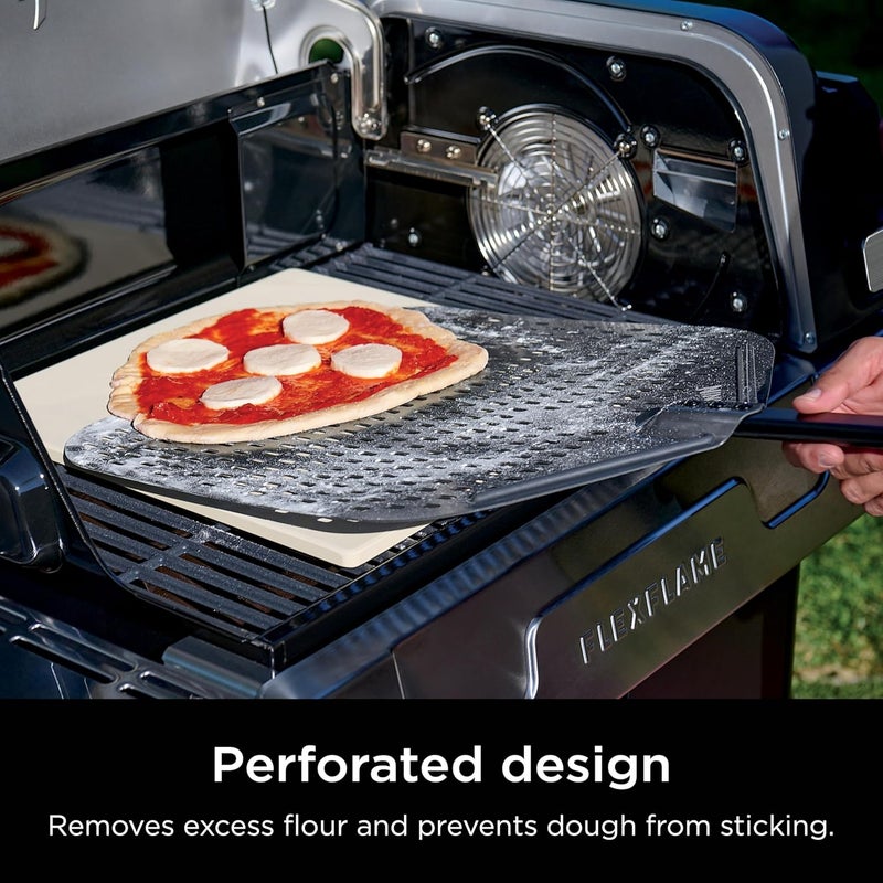 Ninja FlexFlame Upgrades 16 Perforated Pizza Peel Lightweight Durable Aluminum HeatSafe up to 600F XL Surface XSKXLPIZAPEL - Image 2