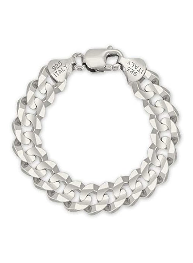 925 Sterling Silver Curb Cuban Link Chain Bracelet  - Image 2