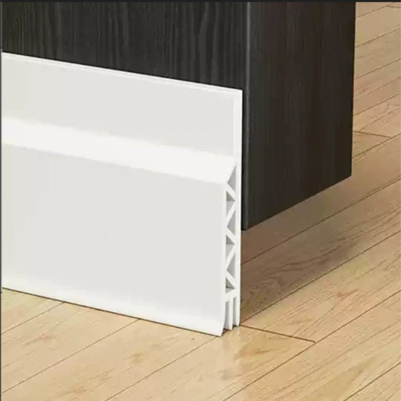 Door Bottom Seal: White Self-Adhesive Strip - Windproof Soundproof Dustproof Waterproof Seal for Bedroom Door Gap